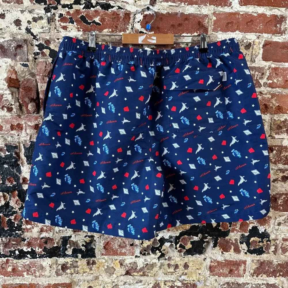 Magellan Outdoors Arkansas Shorts Mens 2XL Blue Fishing Outdoor Hiking Swim